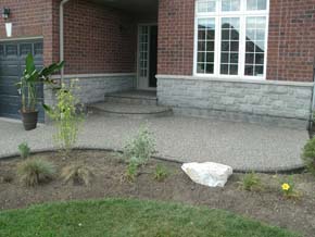 Exposed aggregate driveway and extrance Hamilton ON