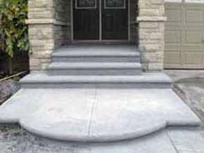Freshly poured front entrance steps Hamilton ON